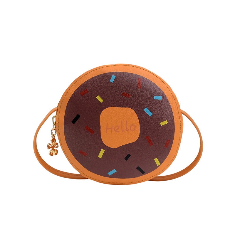 Túi Đeo Chéo Hình Bánh donut Dễ Thương Cho Bé Gái
