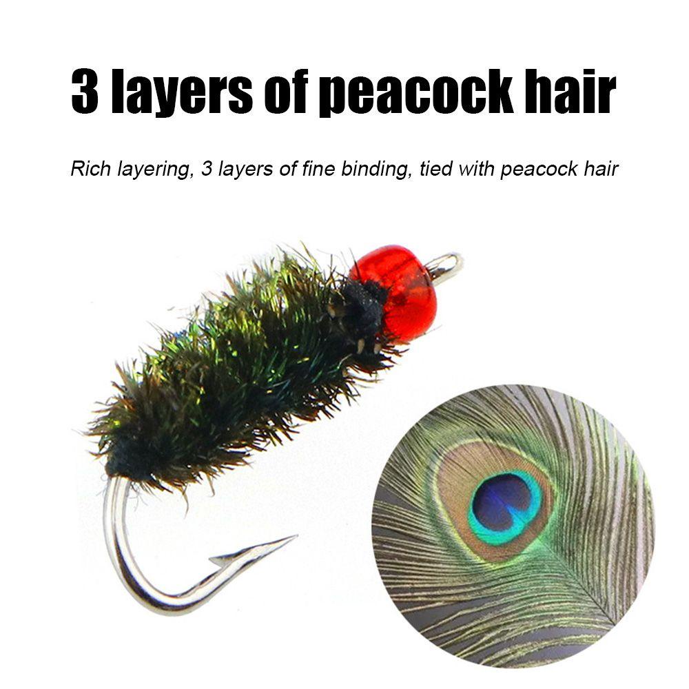 JONYE Set 10 Mồi Giả Nhử Cá Bằng Nhựa Màu Nâu Kèm Móc Câu