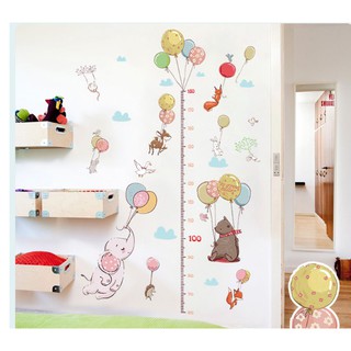 <Giá tại xưởng> Decal dán tường thước đo chiều cao cho bé hình voi ngộ nghĩnh