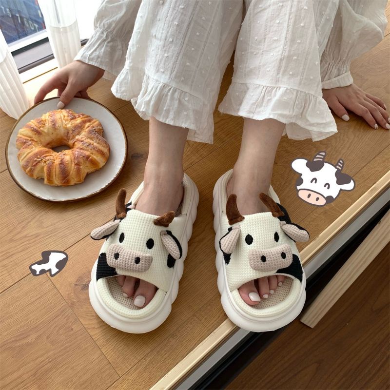 Dép Nữ Quai Ngang Bò Sữa Siêu Đẹp Mẫu Mới