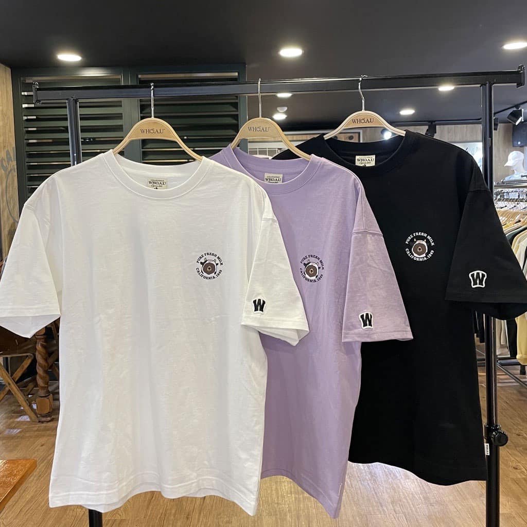 Áo thun WHO.A.U pure Fresh Milk Califonia sale 73%