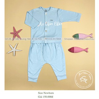 Bộ Cài Thẳng Dài Petit Xanh NewBorn NOUS