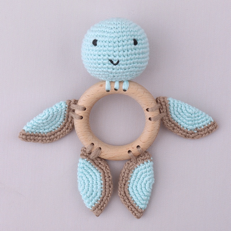 Lục Lạc Đồ Chơi Di Động Bằng Gỗ Không BPA Cho Bé Sơ Sinh Mọc Răng