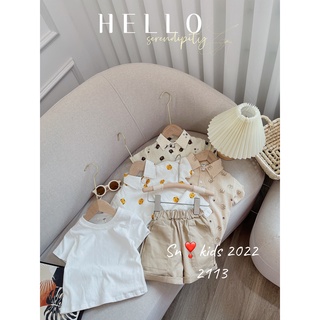 Set sơ mi mặt gấu 3ct bé trai