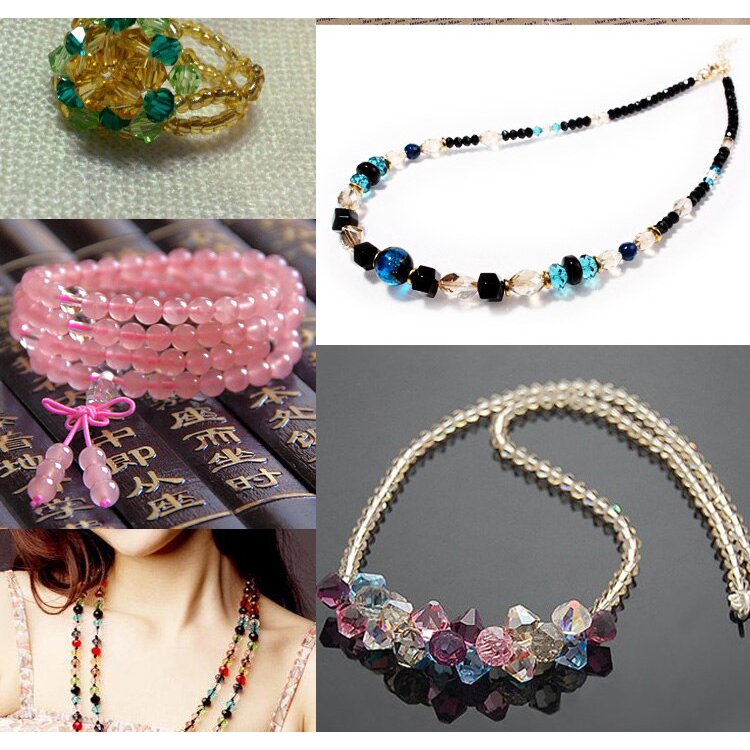 Hạt pha lê thủy tinh dùng làm trang sức thủ công 4MM 6MM