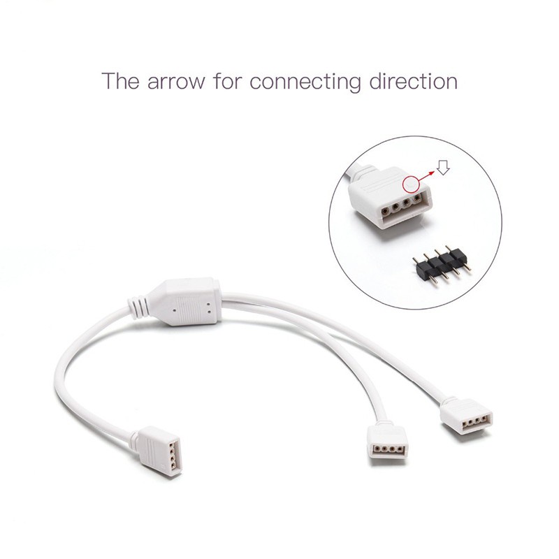 Dây Cáp Chữ Y Nối Dài 4PIN RGB Chia Cổng 1 Ra 2 Cho Dây Đèn LED 2835 5050 RGB