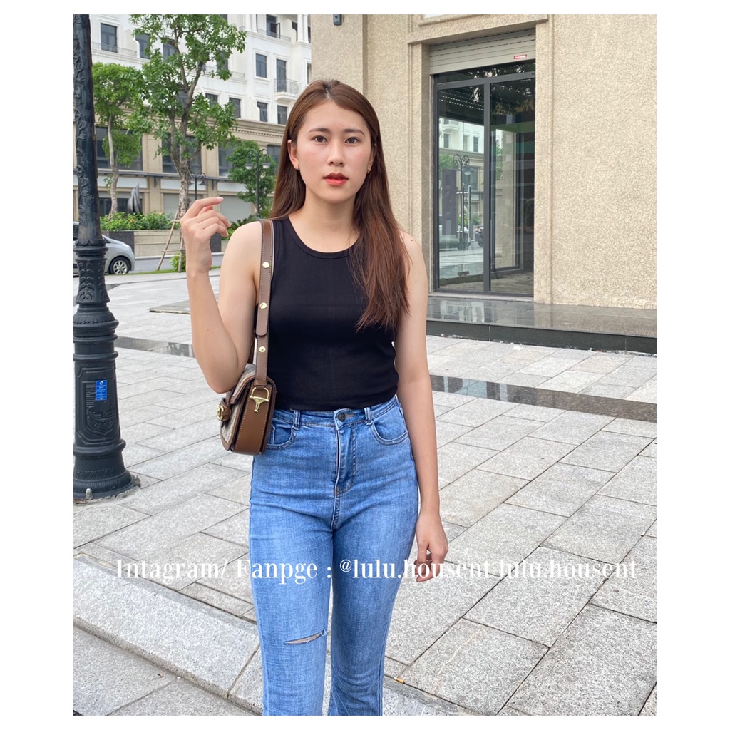Quần Jeans vẩy rách ống loe hàng QC mã 1317