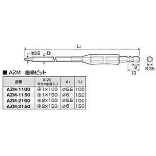 Mũi vít cách điện 1000V AZM Anex