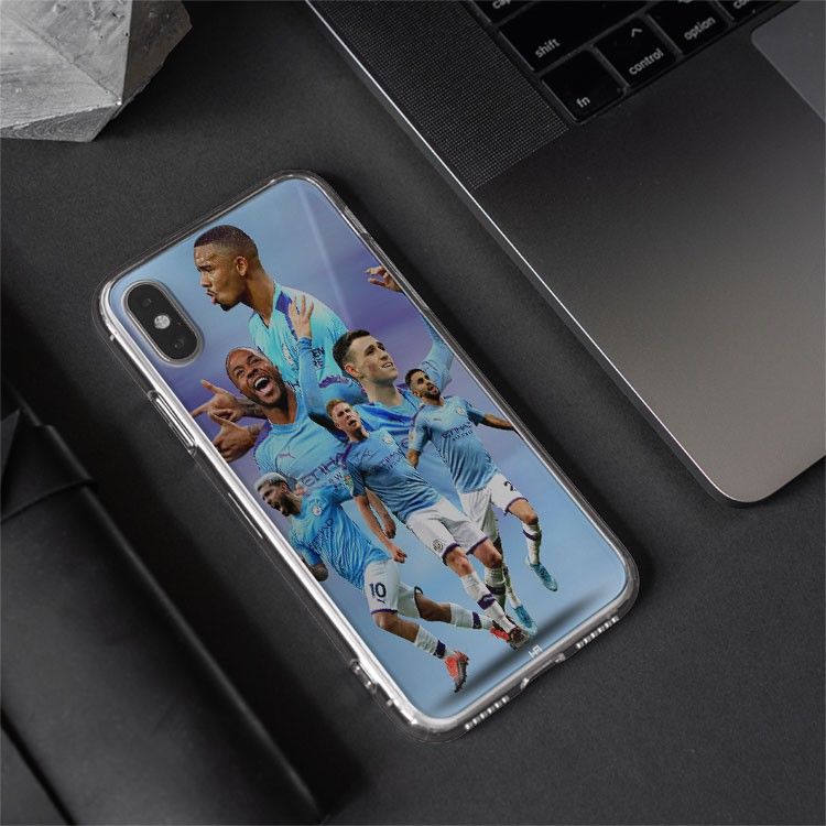 Ốp Lưng bóng đá CLB Mancity ốp đt hình các cậu thủ Mancity dành cho Iphone 5 đến 12 promax FOO20210055