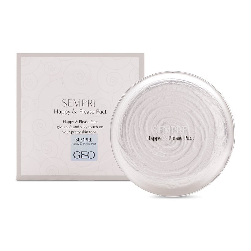 Phấn phủ cao cấp chính hãng siêu mịn Geo Sempre Happy &amp; Please Pact 22g