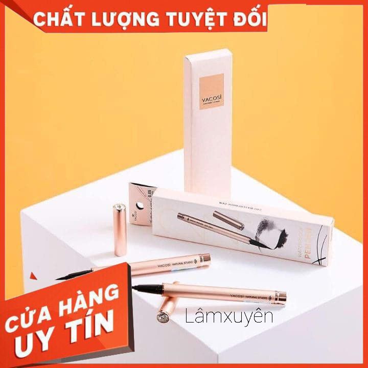 BÚT KẺ MẮT NƯỚC KHÔNG TRÔI VACOSI 24H WATERPROOF PEN VM20 thiết kế sang trọng,tạo đường sắc nét nhỏ,không trôi