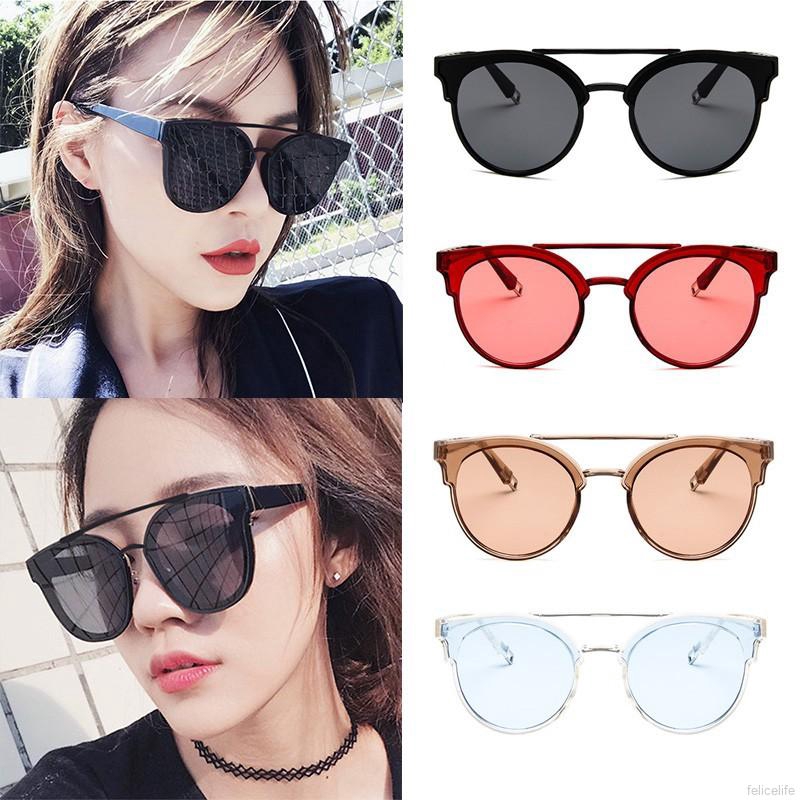 Kính mát thời trang gọng tròn lớn cổ điển cho nam & nữ