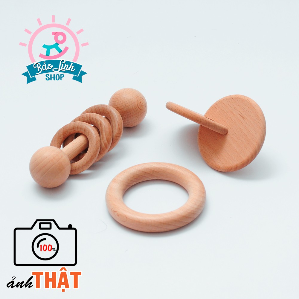 COMBO 3 món giáo cụ Montessori tập cầm nắm cho bé 3-6 tháng (COMBO 03)