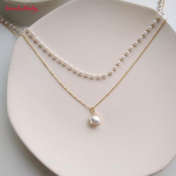 Vòng Cổ Choker Hai Lớp Đính Ngọc Trai Dễ Thương 2022 Thời Trang Cho Nữ