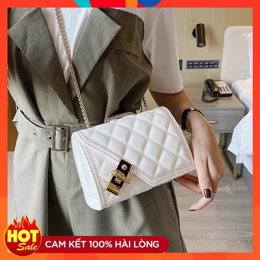 Hàng loại 1 Túi xách nữ  TE17  Túi đeo chéo Hàn Quốc 3 ngăn , Xích Đồng Chống Cướp Trộm