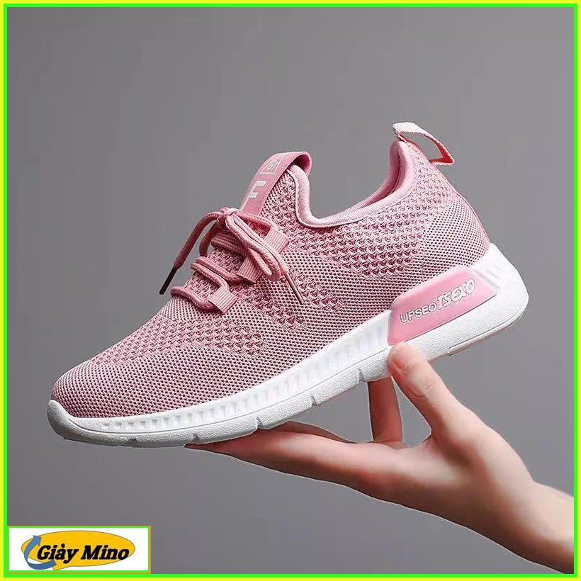 Giày Sneaker Nam Nữ Màu Hồng Phấn Shop Mino Siêu Thoáng Khí, Êm Chân