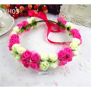 Vòng hoa đội đầu cực xinh(giao mẫu ngẫu nhiên, khách mua vui lòng ib mẫu )