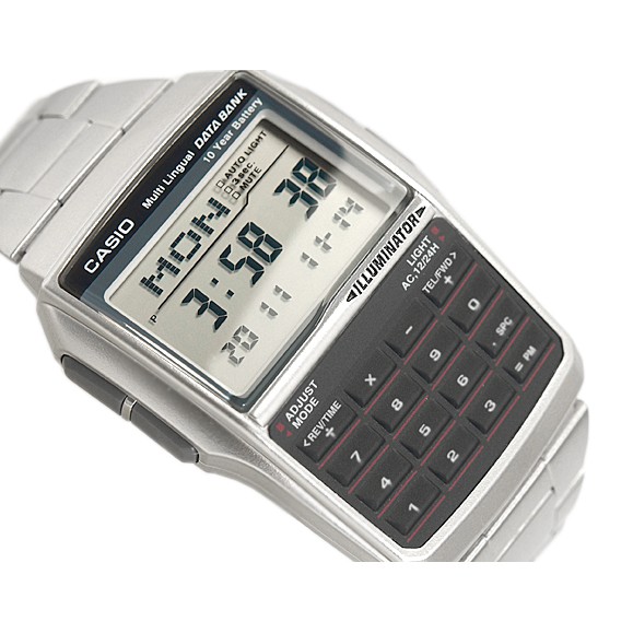 Đồng hồ nam dây kim loại DATA BANK chính hãng Casio DBC-32D-1ADF