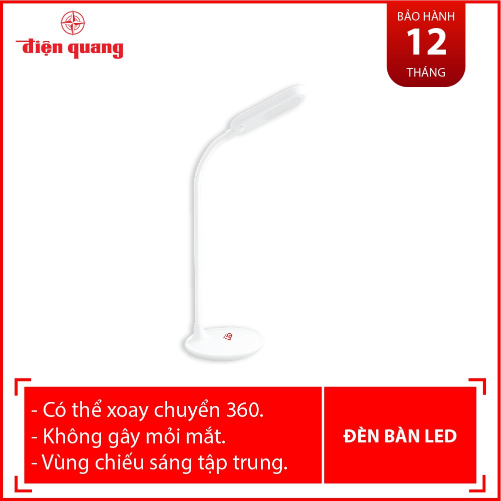 [Mã LIFEHOT1505 giảm 10% đơn 99K] Đèn bàn led Điện Quang ĐQ LDL05 3W