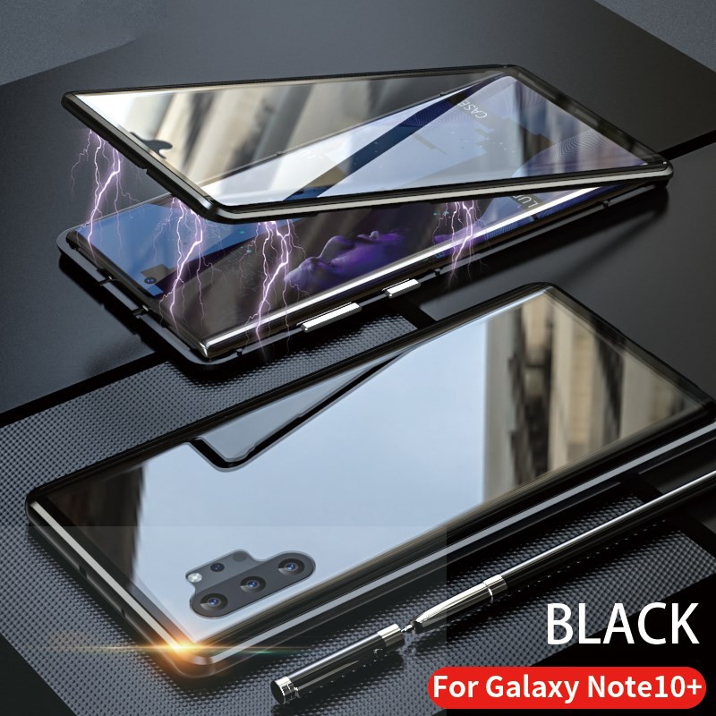 ỐP LƯNG KÍNH 9H LIKGUS Samsung Galaxy Note 10 9 8 Pro S8 S9 S10 Plus BẢO VỆ 360 ĐỘ HÍT NAM CHÂM MAGNETIC ADSORPTION CASE