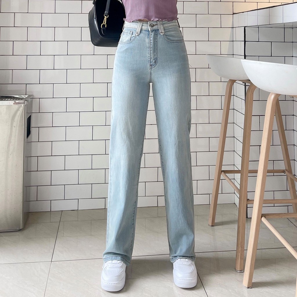 QUẦN JEANS ỐNG SUÔNG BASIC ZAREEN JEA119 XANH NHẠT | BigBuy360 - bigbuy360.vn