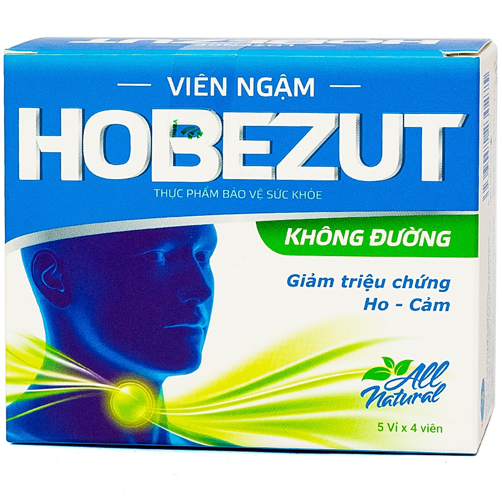 KẸO NGẬM HOBEZUT KHÔNG ĐƯỜNG HỘP 5 VỈ 10 VIÊN