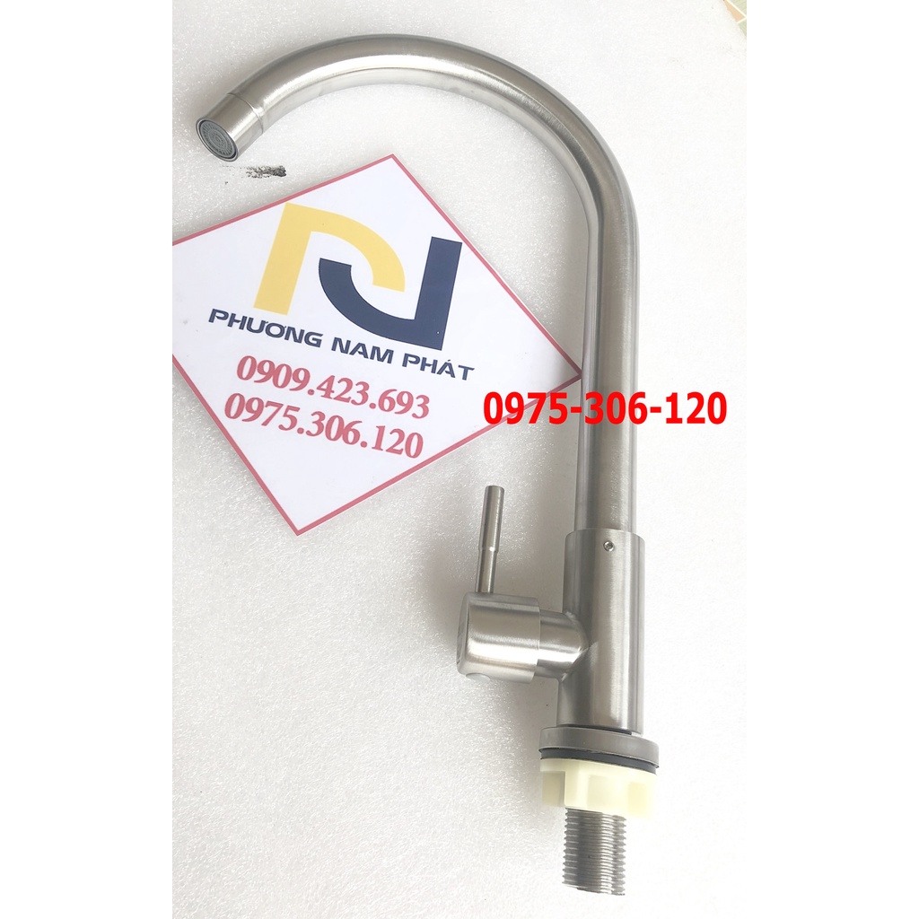 [NƯỚC MẠNH ỐNG TO] Vòi Rửa Chén Bát Lạnh Inox 304 quay 360 độ dùng cho 2 hộc chậu N5001 Fotar VÒI PHI 24