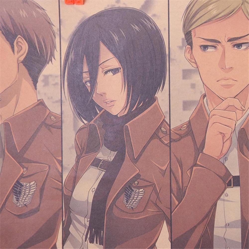 Poster Phim Attack on Titan Treo Tường Trang Trí