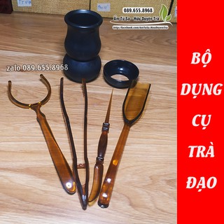 Đạo cụ bàn trà - trọn bộ dụng cụ trà đạo 6 món - pha trà, trà đạo - chuyên trà ô long, trà thái nguyên