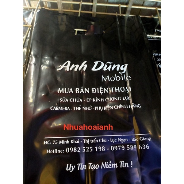 Túi pe màu đen khổ 30x42 hàng loại 1