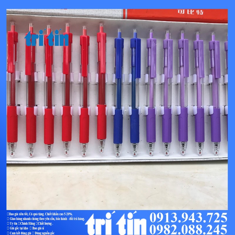 Bút nước bấm, gel bấm CHOSCH CS-8698 tím,xanh,đỏ,đen