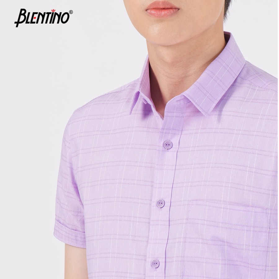 Áo Sơ Mi Nam Cotton slup Sang Trọng , Trẻ Trung Blentino BSL02 Tay Ngắn Regular Fit Công Sở Lịch Lãm