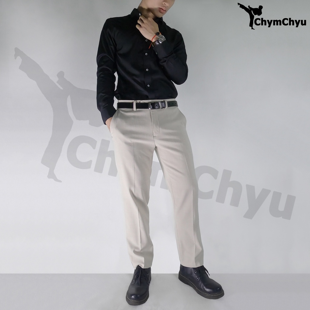 Quần Tây Nam Cao Cấp ChymChyu Đẹp Ống Đứng Màu Trắng