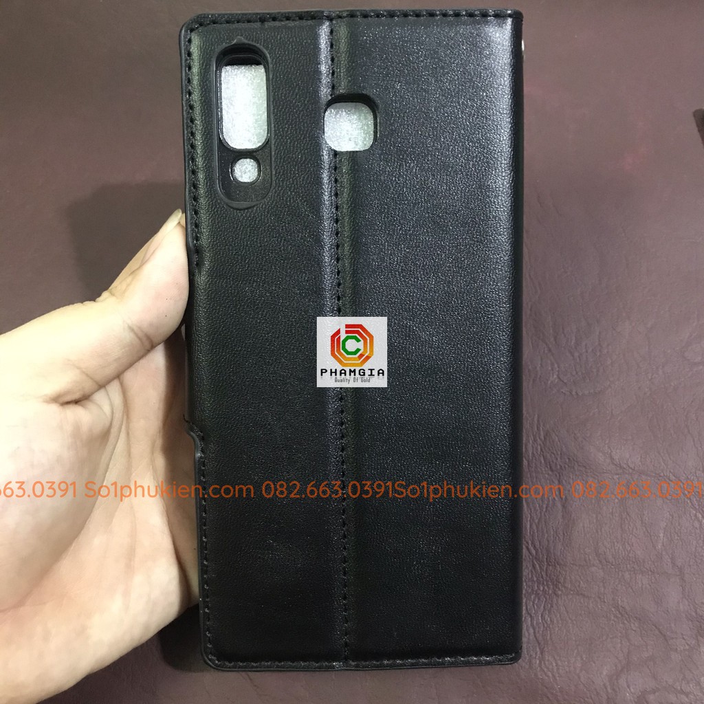 Bao da Samsung A10S/A20/A30/A40/A8 star/A9 Star nắp gập,chống đỡ xem phim, có ngăn đựng thẻ