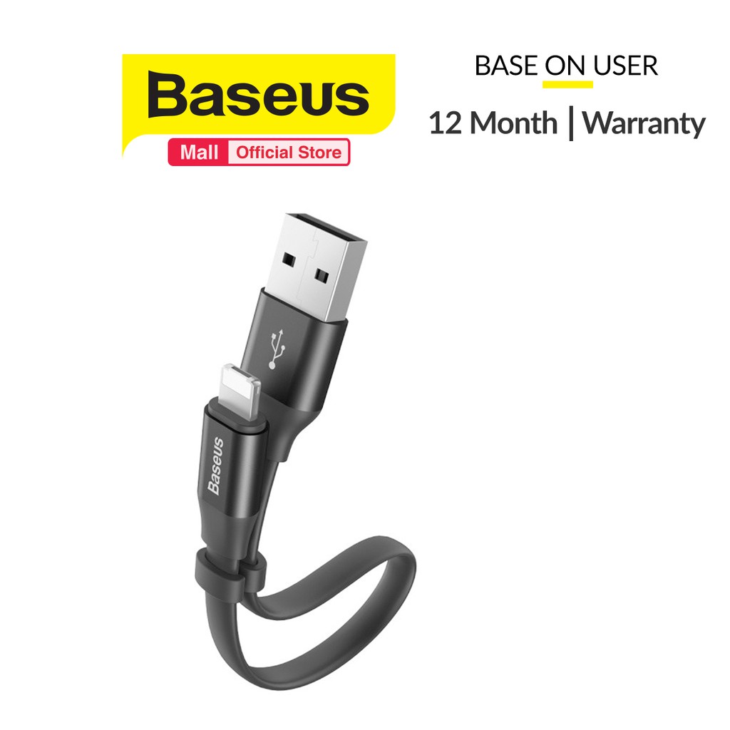 Cáp sạc BASEUS sạc nhanh và truyền dữ liệu tốc độ cao Nimble 2in1 chân Lightning & Micro USB dài 23cm,sạc siêu nhanh