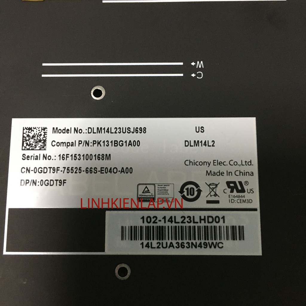 Bàn Phím keyboard laptop dell xps 15 9550 9560 9570 chính hãng