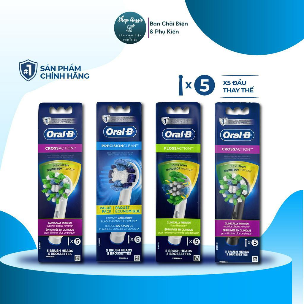 Vỉ 5 Đầu Bàn Chải Điện Oral-B - Đủ Loại Đầu Thay Thế Bàn Chải Oral B