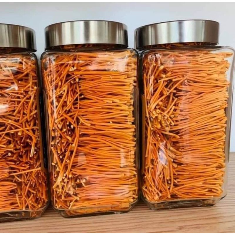 Hũ thủy tinh vuông nắp inox 1 lít