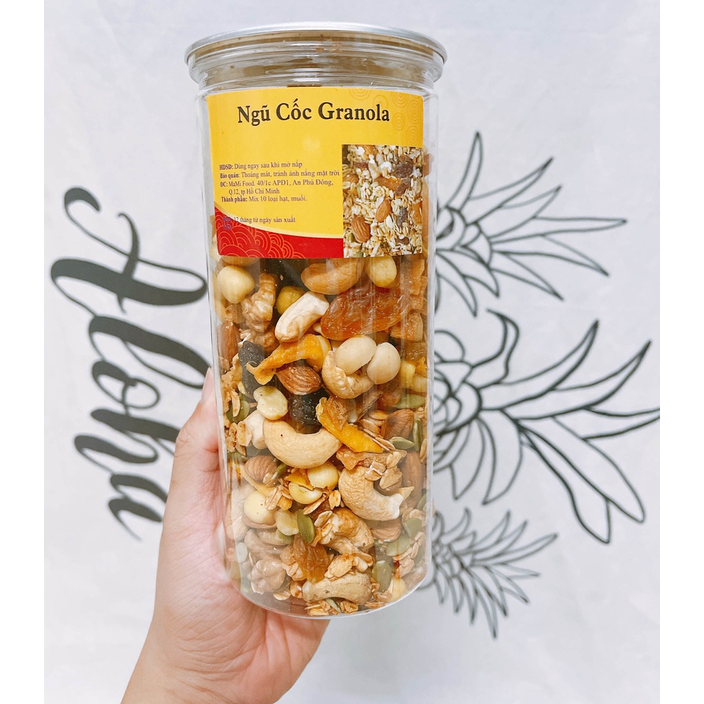 GRANOLA Ngũ Cốc Mix 10 Loại Hạt cao cấp, 500g Mami Food