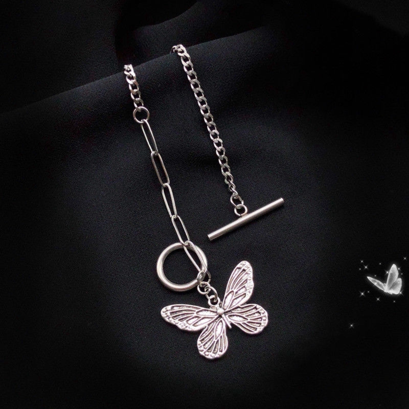 Vòng Cổ Gắn Mặt Hình Bướm Độc Đáo Cá Tính Phong Cách Hip-Hop