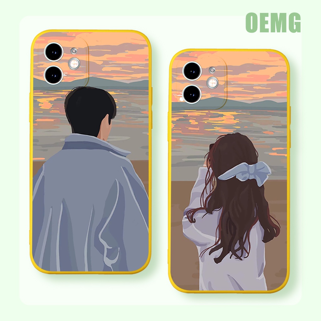 Ốp điện thoại cặp đôi in hình dễ thương Thời trang cho for iPhone 11 12 13 Pro Max SE 2020 ip 8 7 6 6S Plus X XR XS ZJ632