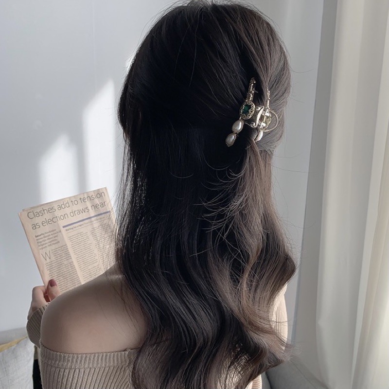 Kẹp càng cua đính đá Hàn Quốc nhựa trong suốt veronica