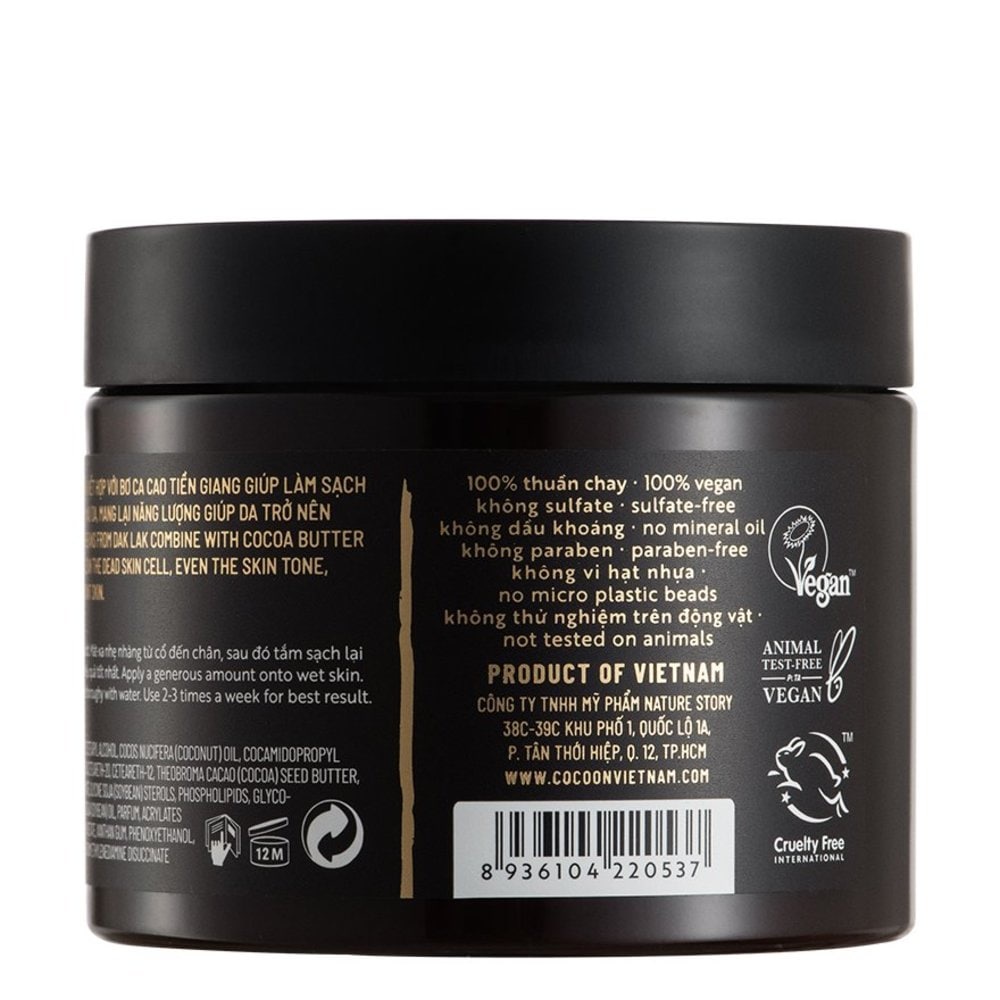 Tẩy Da Chết Cocoon Dak Lak Coffee Body Polish Từ Cà Phê Đắk Lắk 200ml