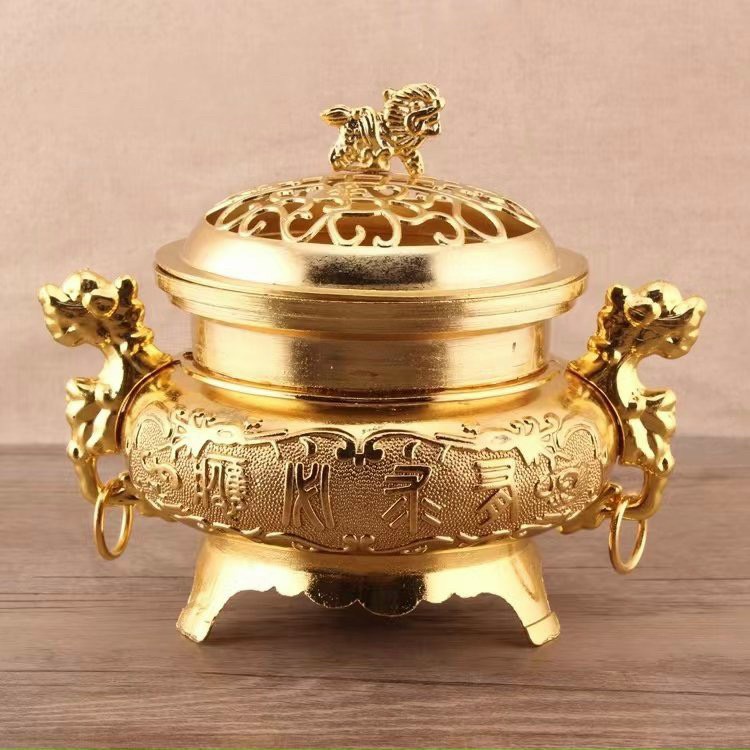 Xông Trầm Hợp Kim 3 Màu , Đồng Vàng, Hồng - Phật Gíao Tuệ Quang