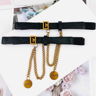 Đai váy bản nhỏ đính dây xích thời trang