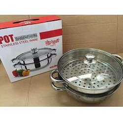 [XẢ KHO] NỒI HẤP INOX 2 TẦNG CAO CẤP