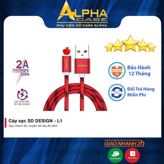 Cáp Sạc IP, Micro dây dù chính hãng SD DESIGN L1 sạc điện thoại IP, Android, Bảo Hành 1 Đổi 1