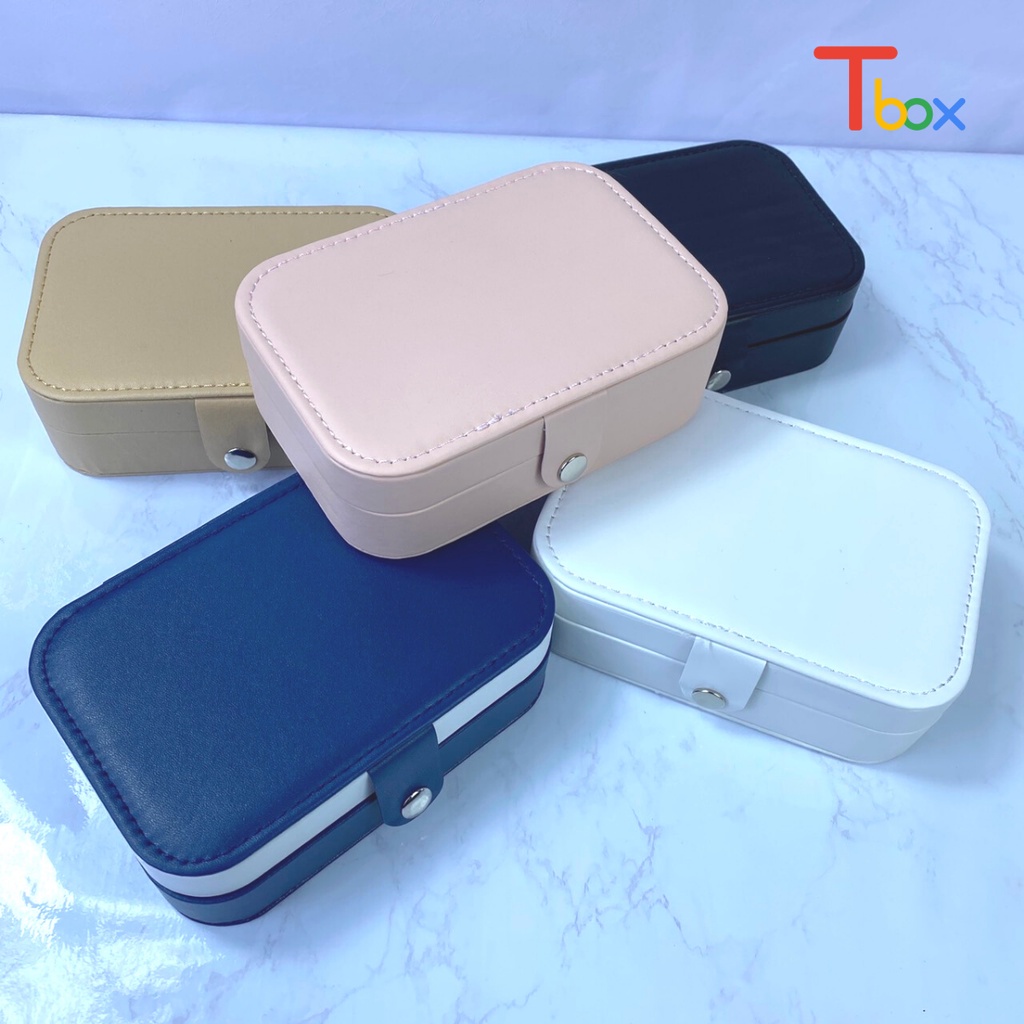 Hộp đựng trang sức chất liệu da sang trọng Nhiều Ngăn đựng nữ trang