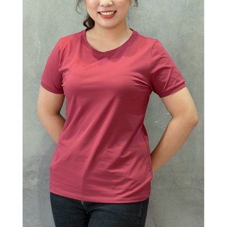 Áo thun nữ cổ tròn - Hồng đất