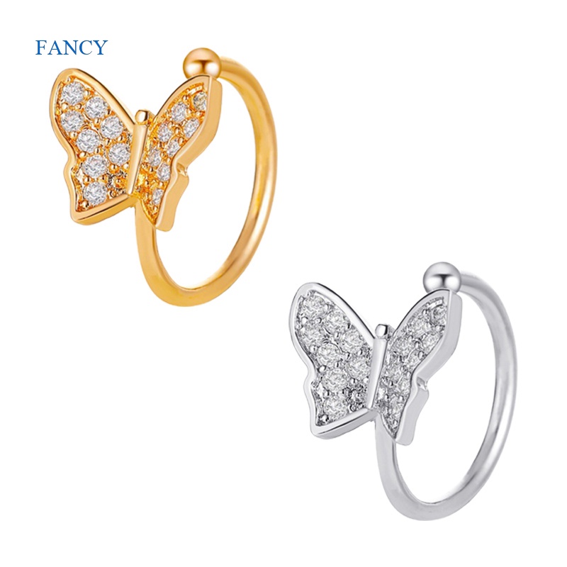 1 Khuyên Vành Tai Hình Chiếc Lá Đính Đá Nhiều Màu Sắc Dành Cho Nữ